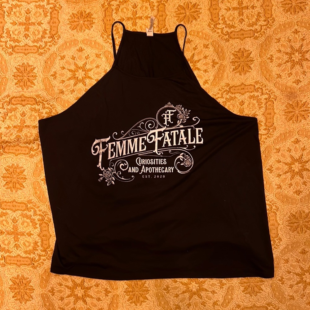 Super Soft Black Racerback Oversized Tank Top